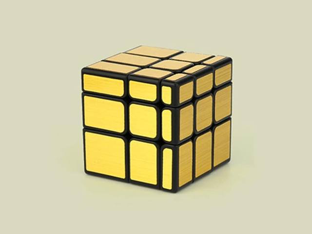 Gold brushed mirror cube from MoYu